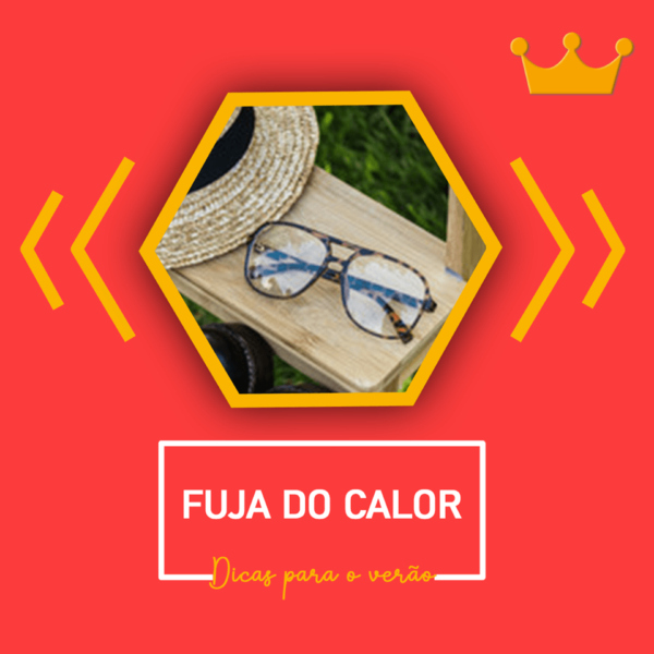 Óculos de sol exposto ao calor