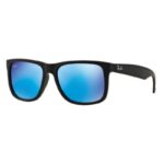 Óculos de Sol Ray Ban Justin RB4165L 622/55 Lente Azul Espelhada